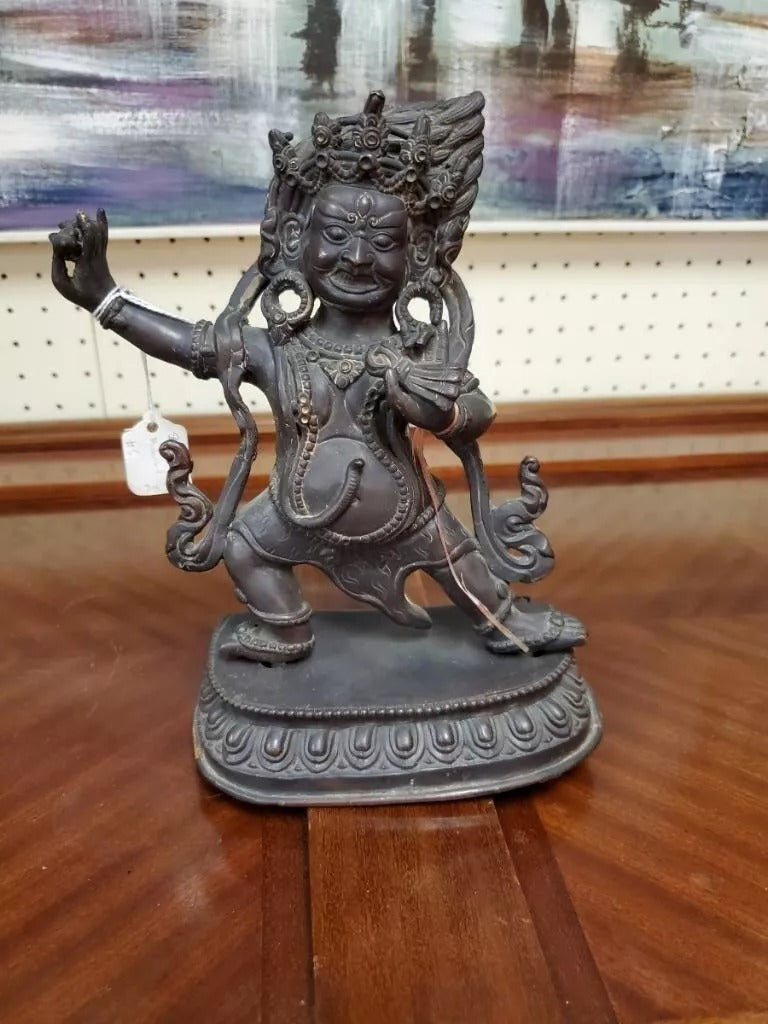 Vajrabhairava Statue – Handcrafted Copper Buddhist Deity Idol (9-Inch Tall)
