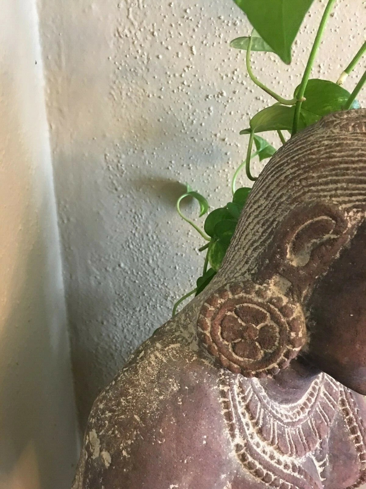 Stone Sculpture of a Lady – Handcrafted Temple Art in Natural Stone