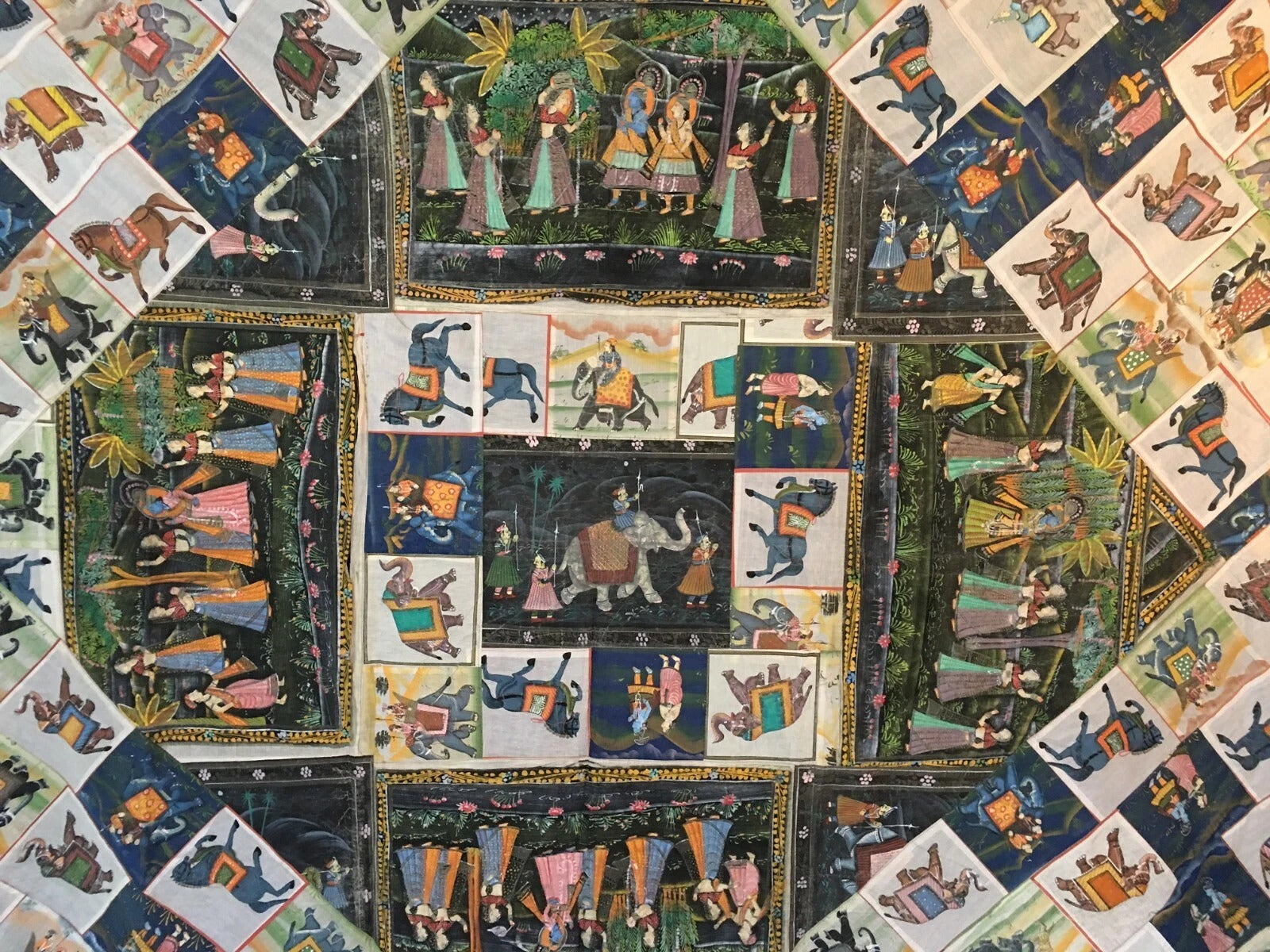 90x84 inch Krishna wall hanging – handmade in India