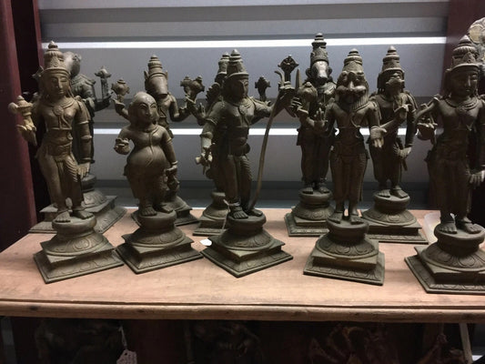 Handmade Hindu god statues in bronze – Vaishnav deity collection