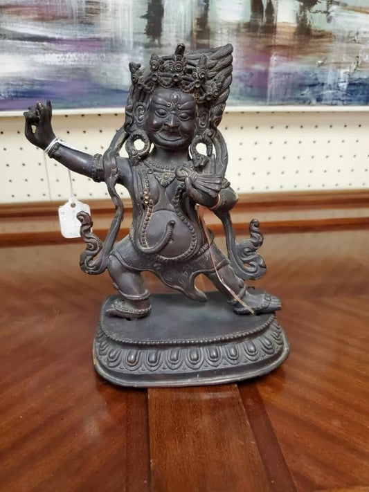 Vajrabhairava Statue – Handcrafted Copper Buddhist Deity Idol (9-Inch Tall)